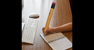 OOTB Gigantisch Potlood 35 cm – Reuze Potlood met Gum – Grappig Cadeau – Hout