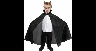 Halloween Dracula cape - voor kinderen - zwart - L85 cm