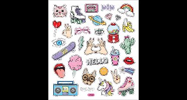 Stickers vel 15x16 5 cm 32 stuk girl power 1vel