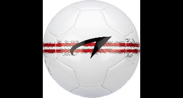 Avento voetbal - Grid-Mark - Wit/Rood - Maat 5 - ⌀ ca. 22 cm