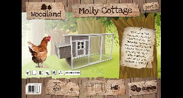 Duvo+ Kippenhok Molly - Taupe - 250 x 99 x 127cm