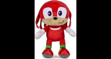 Knuckles - Sonic The Hedgehog Pluche Knuffel 23 cm {Sonic the Hedgehog 2 Plush Toy | Speelgoed knuffeldier knuffelpop voor kinderen jongens meisjes | Sonic De Egel | Silver, Knuckles, Shadow, Miles Tails Prower , Amy, Dr. Eggman}