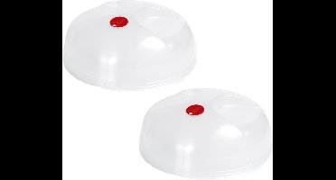 Plasticforte Magnetrondeksel - 2x - 29 cm - transparant - kunststof - 29 x 11 cm - keukenhulpmiddelen