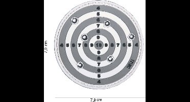 101 Inc Embleem 3D Pvc Target Grijs  14035