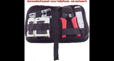 GEREEDSCHAPSET, onmisbaar voor het aanleggen van computer- en telefonienetwerken - RJ11 - RJ12 - RJ45-25001