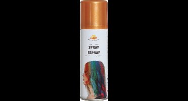 Fiestas Guirca Carnaval verkleed haar verf/spray - goud - spuitbus - 125 ml