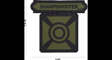101 Inc Embleem 3D Pvc Sharpshooter Groen 18017