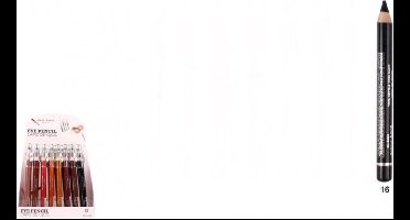 Easy Paris Cosmetics - Jumbo Oogschaduw en Oogpotlood met puntenslijper - Zwart - Nummer 16 - 1 stuks