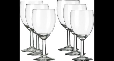 Set van 12x stuks wijnglazen voor witte en rode wijn Gilde - Witte/rode wijn glazen - Wijnglazen van glas