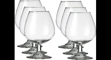 Cognacglazen Specials - 12x - transparant - 370 ml - Cognac glazen op voet