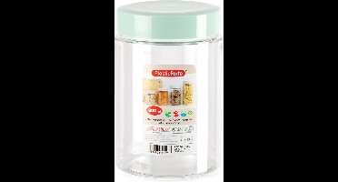 Forte Plastics Voorraadpot/bewaarpot - 800 ml - kunststof - mint groen- B10 x H15 cm