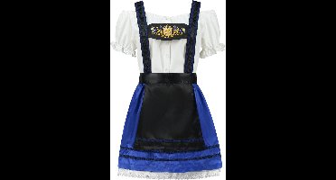 Dirndl Jurk - Dames - Oktoberfest & Tiroler - Cherry Roze-Zwart - Maat 2XL - 44