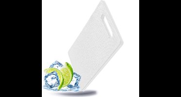 Snijplank cocktailplank barbell met handvat snijplank keukenplank snijplank toets voor het snijden keuken trancheerplank wit 25x15x1 cm kunststof BPA-vrij