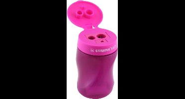 STABILO EASYsharpener - Ergonomische 3 in 1 Puntenslijper - Rechtshandig - Roze - Geschikt Voor Alle Potloden