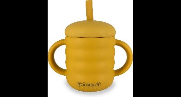 Youly® Bubble Rietjesbeker – Anti-Lek Drinkbeker – Siliconen Drinkbeker voor Kinderen – BPA-vrij – Antislip – Vaatwasserbestendig – Geel – 160 ml