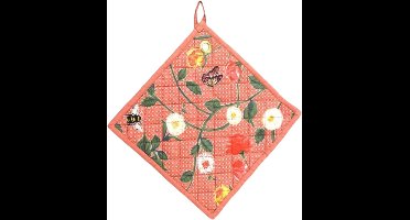 Imbarro - Pannenlappen 'Eva' (Coral, set van 2)