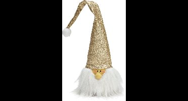 G. Wurm pluche knuffel gnome/kabouter - 29 cm - champagne - kerstman pop