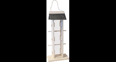 Voedersilo - wit/leisteen - 6-gaats - hangbaar - 52 cm.