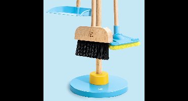 Hape Speelgoed Schoonmaakset met Opbergstandaard – 6-delig rollenspel voor kinderen vanaf 3 jaar
