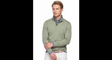 Baileys trui half zip groen effen