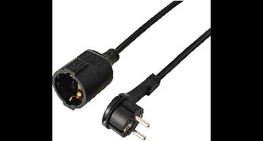 Sygonix SY-7165294 Stroom Verlengkabel 16 A Zwart 3.00 m H05VV-F 3G 1,5 mm²