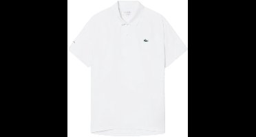 Lacoste Polo Tennis Novak Djokovic On Court Heren Wit
