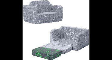 Core® Kindersofa - Zitzak - Kinderstoel - Grijs - 104cm x 65cm x 32cm