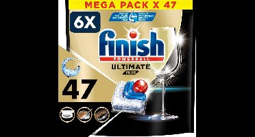 6 x Finish Ultimate Plus All in One regular vaatwastabletten - 47 capsules