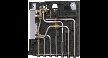 Danfoss Woningstation Evoflat FSS 1 Hoekinstap HT-verwarming, 43kW, Isolatiekap, Circu, 145B0969