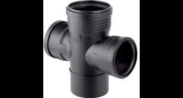 Geberit Silent-PP T-stuk 87,5° dubbel, 390.665.14.1
