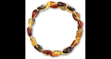 Barnsteen spiraal armband multikleur (Amber)
