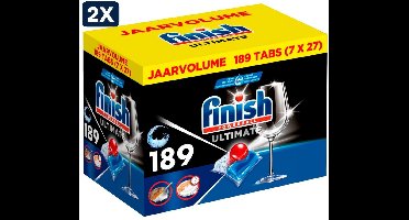 2 x Finish Ultimate All In One Regular Powerball Ultimate - Vaatwastabletten 189 stuks
