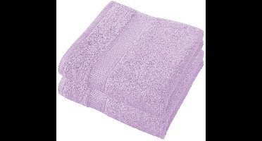 De Witte Lietaer Handdoek Stephanie - Set 2 stuks - 50 x 100 cm - Lila - Katoen