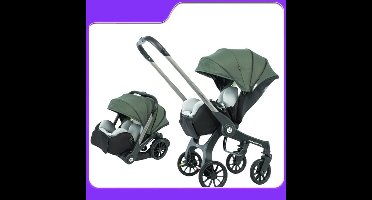 Kinderwagen – Wandelwagen - Babywagen – Inklapbaar - Opvouwbare - Lichtgewicht - Comfortabel - Veilig – Schokabsorptie - met Afneembare Mand - 4 in 1 - Zwart