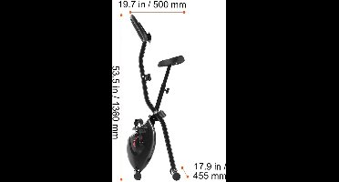 3-in-1 Hometrainer – Fitnessfiets – Indoor Bike – Stationaire Fiets – Opvouwbare Fiets – Zwart-Oranje – Verstelbaar Zadel – Magnetische Weerstand