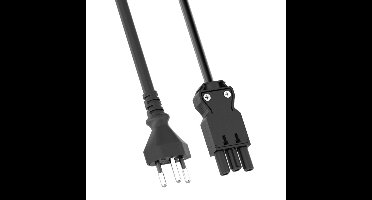 BACHMANN voedingskabel H05VV-F 3G1,0mm² L: 1,5m zwart GST18/T12