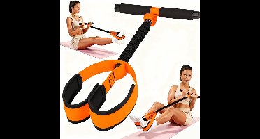 Fitness Weerstandsband – 55 lbs multifunctionele weerstandsband – Weerstandsband voor buikspieroefeningen – Geschikt voor core, benen, armen, billen en pilates – Fitnessapparatuur voor thuis – Oranje