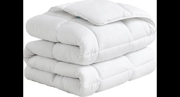Mammoet Dekbed Willow 240 x 200 cm – tweepersoons winterdekbed - 50% katoen & 50% polyester - hypoallergeen - vlamvertragend - wit
