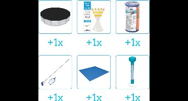 Zwembad Accessoirepakket voor Bestway Steel Pro Zwembad - 396x84 cm - Rond - Met filterpomp - Bestway - 5612E - 6-delig