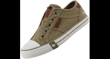 Mustang dames canvas sneaker kaki