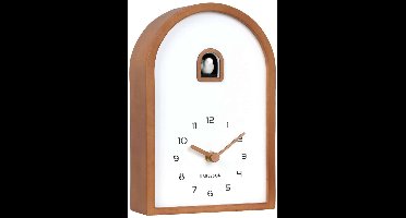 Karlsson Wandklok Curva Cuckoo - Donker hout - 6.4x16.8x24.8cm - Wandklok Modern
