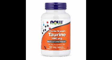 NOW Foods Taurine 1000 mg – 100 Vegan Capsules | Aminozuur Supplement – Zenuwstelsel & Energie / Nervous System & Energy Support