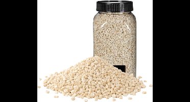 Home & Styling decoratie stenen/granulaat - 2x - 650ml - creme - hobby steentjes