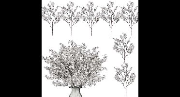 7 Boeket Simulatie Bloemen - Kunstmatige Boeket - Simulatie Zijde Bloemen - Huis DIY Decoratie Simulatie Bloemen - Geschikt Voor Bruiloft / Tafel / Huis Decoratie (Grijs)