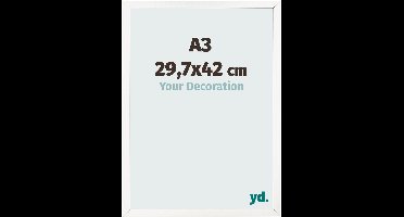 Your Decoration - Fotolijst A3 29,7x42 cm - MDF - Wit Hoogglans - Bologna