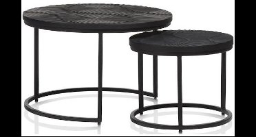 Coco Maison Salontafel - Coffee table - Set van 2- Zwart