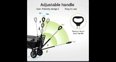 Tuinwagen - Tuinkar - Bolder - Transport - Strand - Boodschappen - Heavy-duty - Plat- en - Hekwerkontwerp - Voor Tuin - Erf - en Magazijn - Ergonomische Handgreep - 100L - 360° Draaibare Wielen - Draagvermogen 80kg - Fuchsia en Grijs