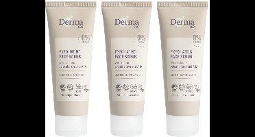 Derma Eco - 2-in-1 Gezichtsscrub - Peelingmasker - 3 x 75 ml - met Aloe Vera - 5% AHA Melkzuur - met Vulkansteen Scrubkorrels - AllergyCertified - Parfumvrij