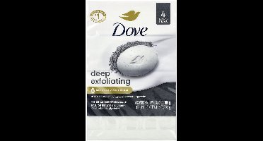 Dove, diep exfoliërende zeep Charcoal Powder & Glycerin - 4 repen, 106 g per stuk
