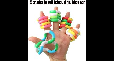 5 stuks Tangle Fidget Toys - Stille voor kinderen, volwassenen, jongens en meisjes - De beste sensorische items voor autisme, ontspanning, stressvermindering en decompressie. Fidgets voor in de klas, een alternatief voor een kettingspinner. Cadeau